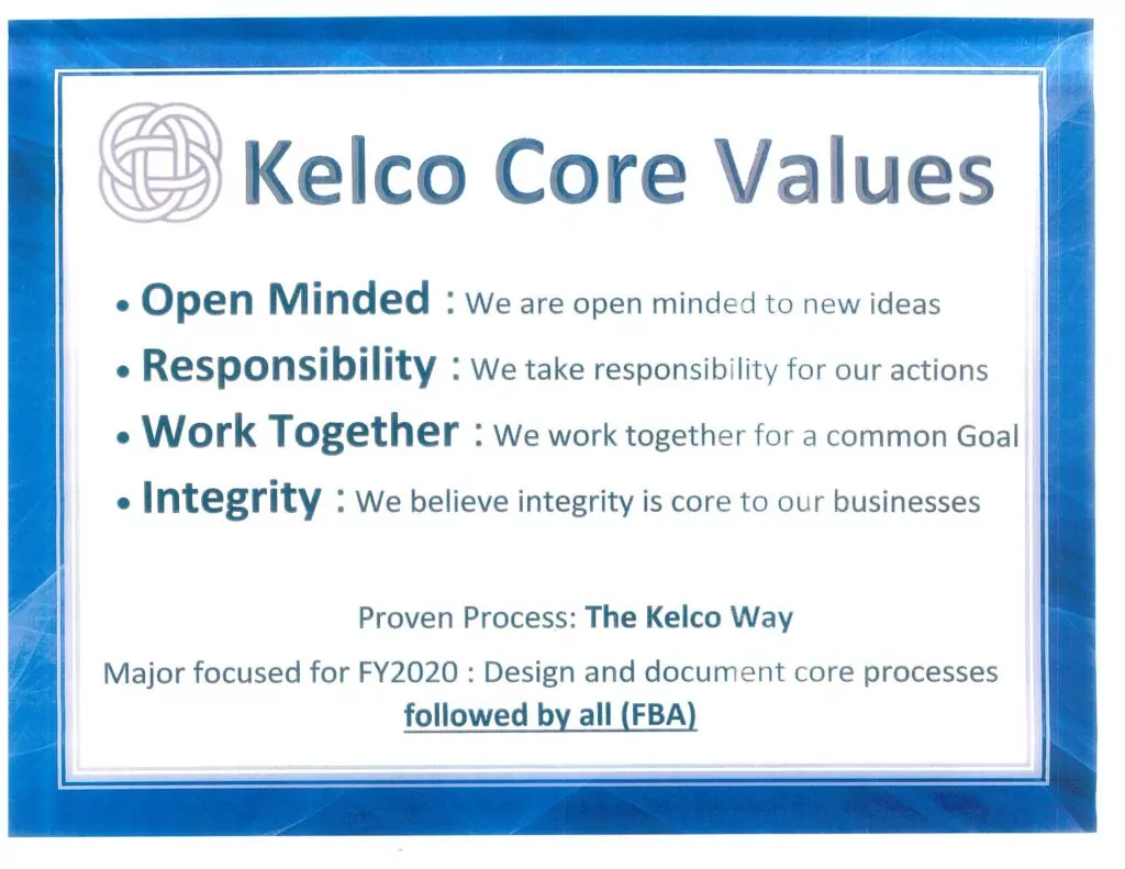 Kelco Core Values